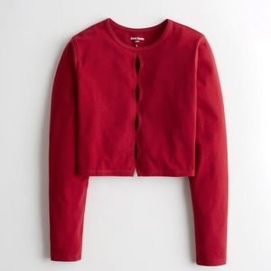 hollister Crop Key Hole Long sleeve T-Shirt